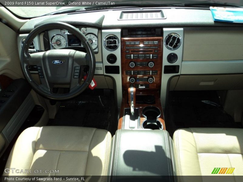 Oxford White / Camel/Tan 2009 Ford F150 Lariat SuperCrew