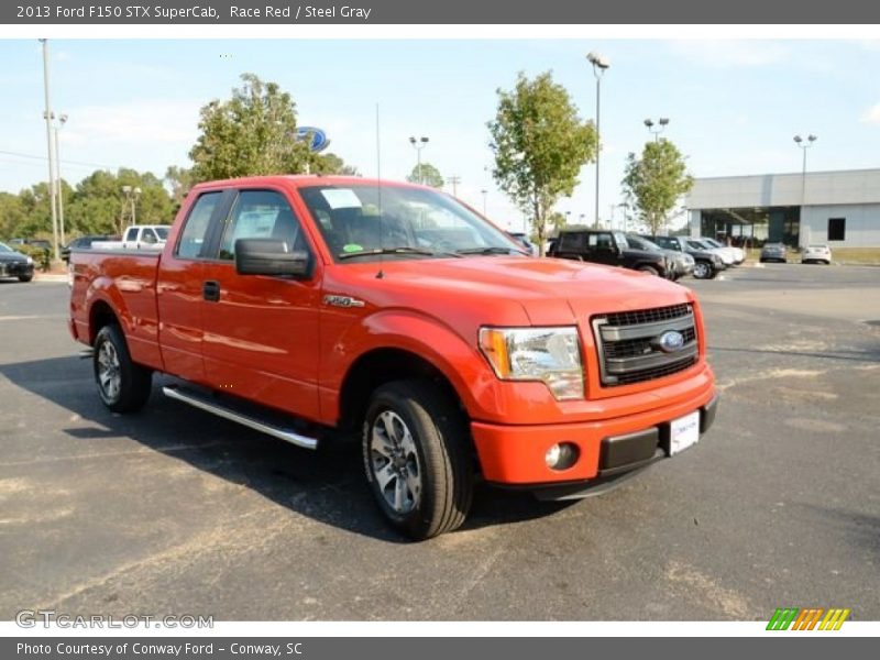 Race Red / Steel Gray 2013 Ford F150 STX SuperCab