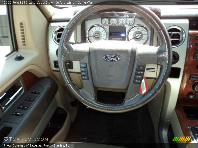 Oxford White / Camel/Tan 2009 Ford F150 Lariat SuperCrew