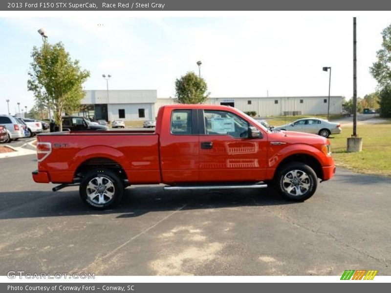 Race Red / Steel Gray 2013 Ford F150 STX SuperCab