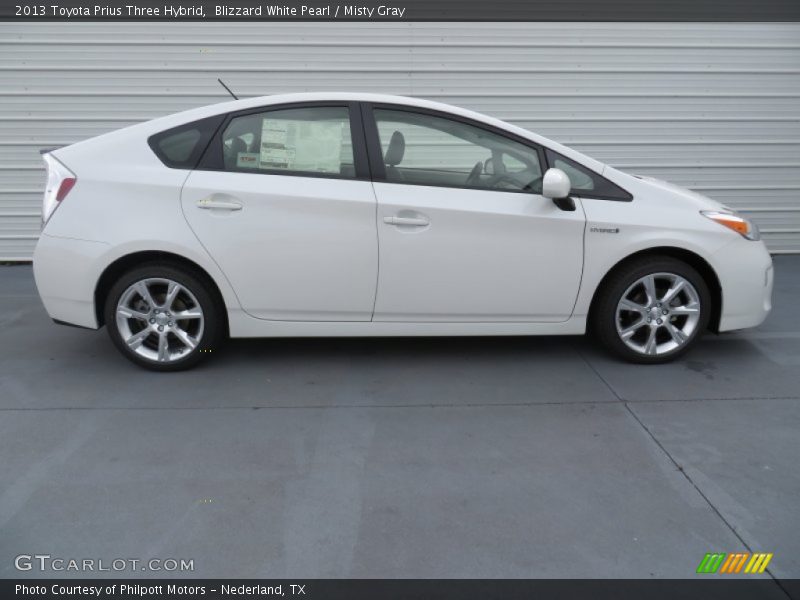 Blizzard White Pearl / Misty Gray 2013 Toyota Prius Three Hybrid