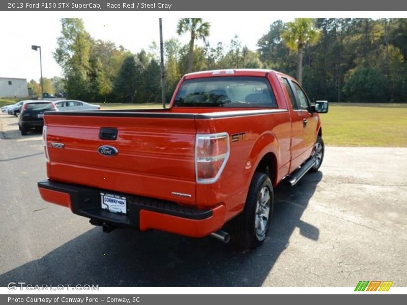 Race Red / Steel Gray 2013 Ford F150 STX SuperCab