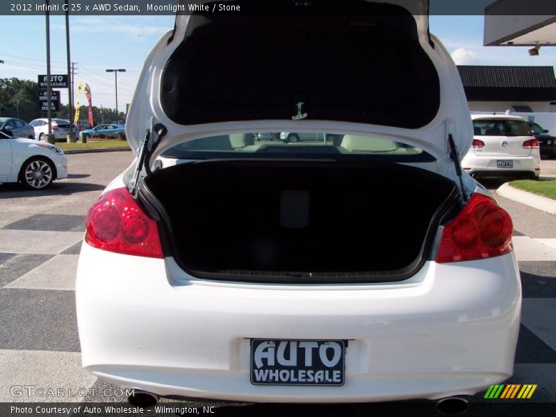 Moonlight White / Stone 2012 Infiniti G 25 x AWD Sedan