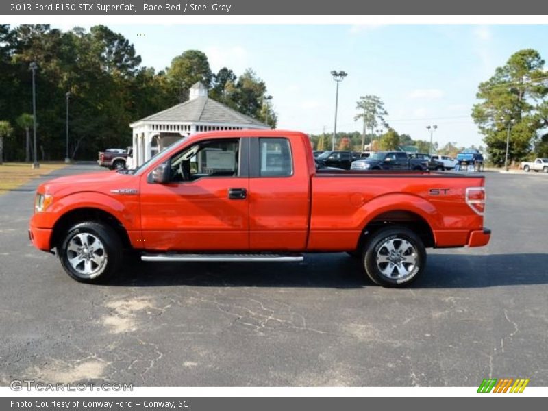 Race Red / Steel Gray 2013 Ford F150 STX SuperCab