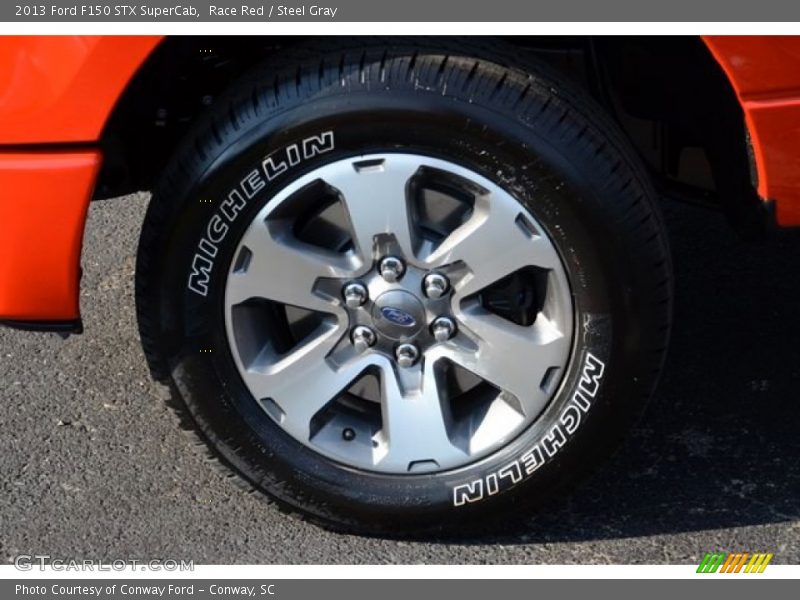 Race Red / Steel Gray 2013 Ford F150 STX SuperCab