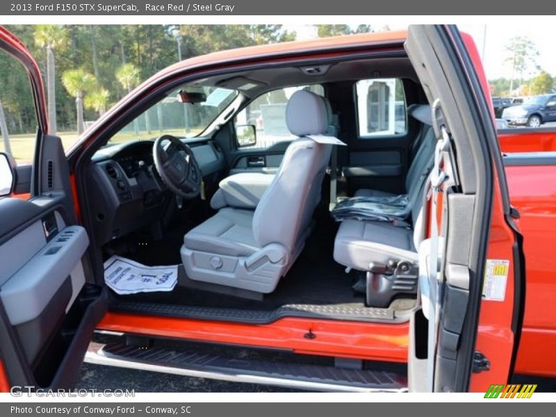 Race Red / Steel Gray 2013 Ford F150 STX SuperCab