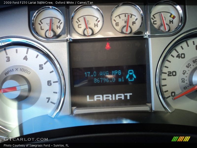 Oxford White / Camel/Tan 2009 Ford F150 Lariat SuperCrew