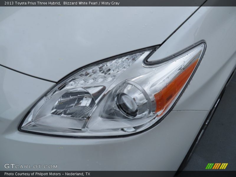 Blizzard White Pearl / Misty Gray 2013 Toyota Prius Three Hybrid