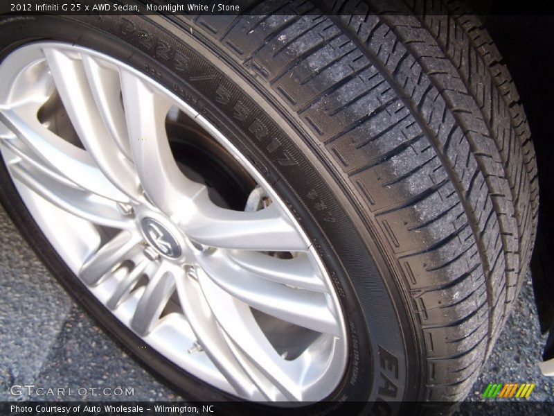 Moonlight White / Stone 2012 Infiniti G 25 x AWD Sedan