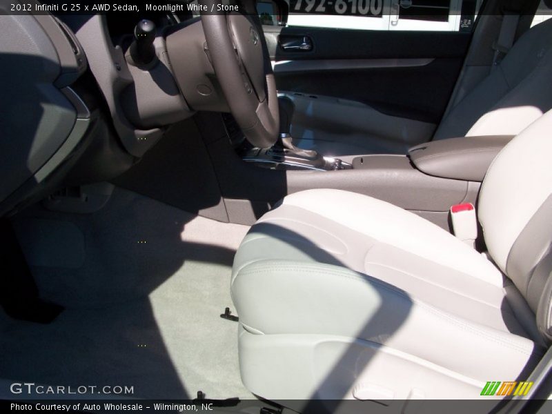 Moonlight White / Stone 2012 Infiniti G 25 x AWD Sedan