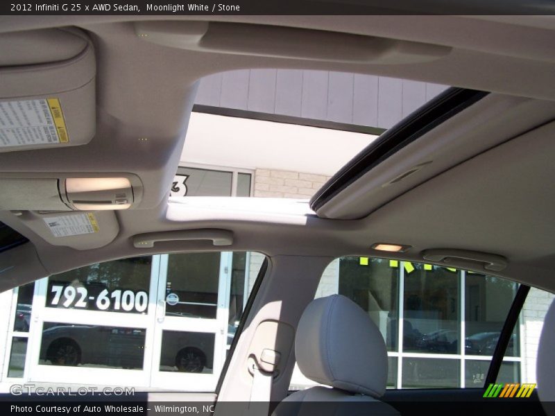 Moonlight White / Stone 2012 Infiniti G 25 x AWD Sedan