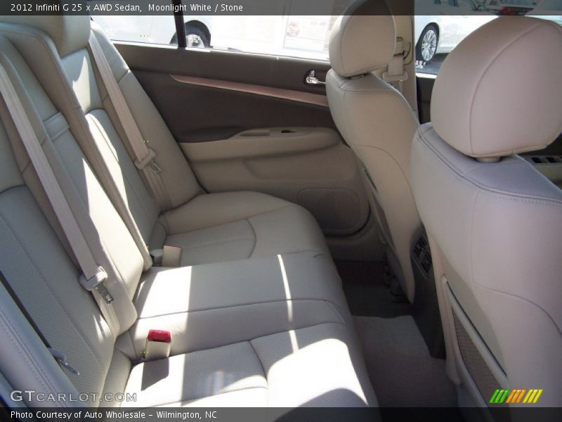 Moonlight White / Stone 2012 Infiniti G 25 x AWD Sedan