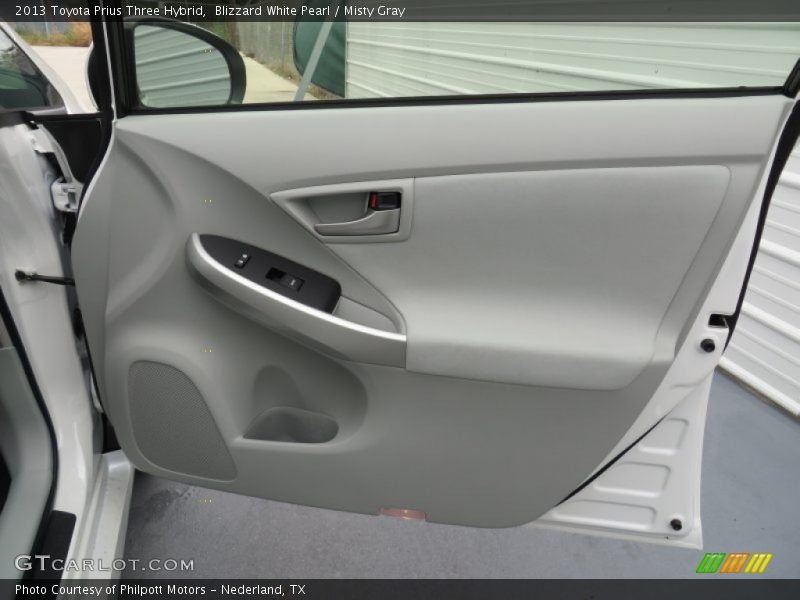 Blizzard White Pearl / Misty Gray 2013 Toyota Prius Three Hybrid