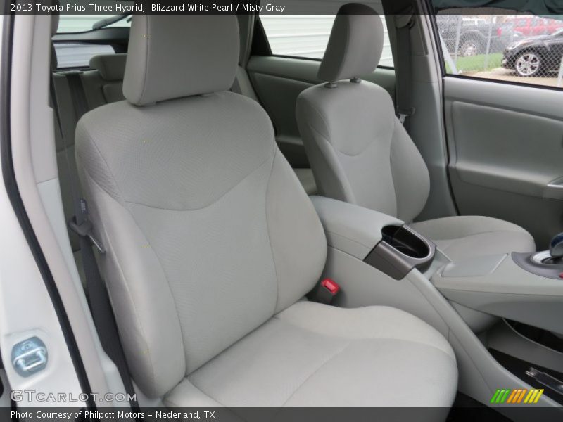 Blizzard White Pearl / Misty Gray 2013 Toyota Prius Three Hybrid