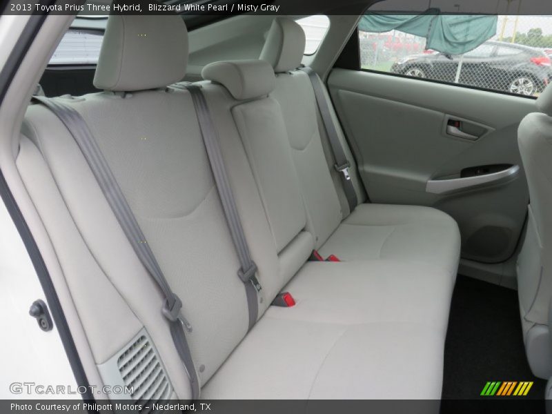 Blizzard White Pearl / Misty Gray 2013 Toyota Prius Three Hybrid