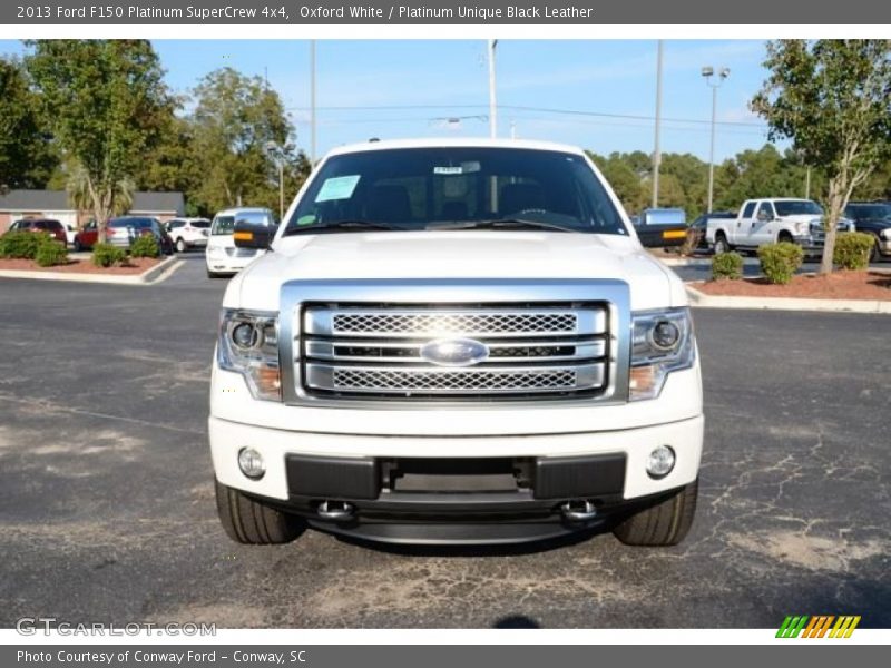 Oxford White / Platinum Unique Black Leather 2013 Ford F150 Platinum SuperCrew 4x4