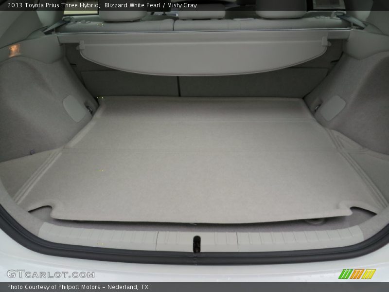 Blizzard White Pearl / Misty Gray 2013 Toyota Prius Three Hybrid