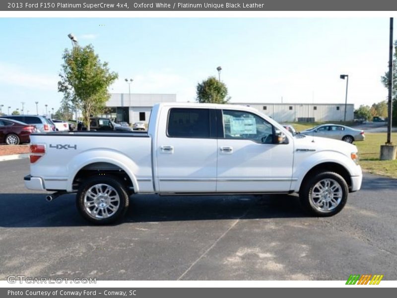 Oxford White / Platinum Unique Black Leather 2013 Ford F150 Platinum SuperCrew 4x4