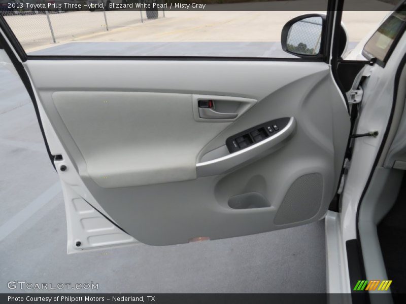 Blizzard White Pearl / Misty Gray 2013 Toyota Prius Three Hybrid
