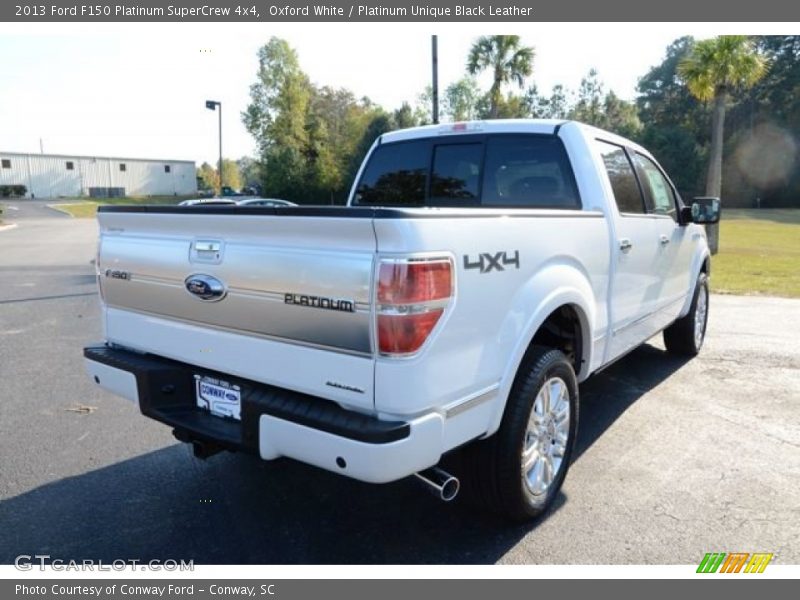 Oxford White / Platinum Unique Black Leather 2013 Ford F150 Platinum SuperCrew 4x4