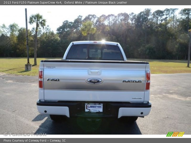 Oxford White / Platinum Unique Black Leather 2013 Ford F150 Platinum SuperCrew 4x4