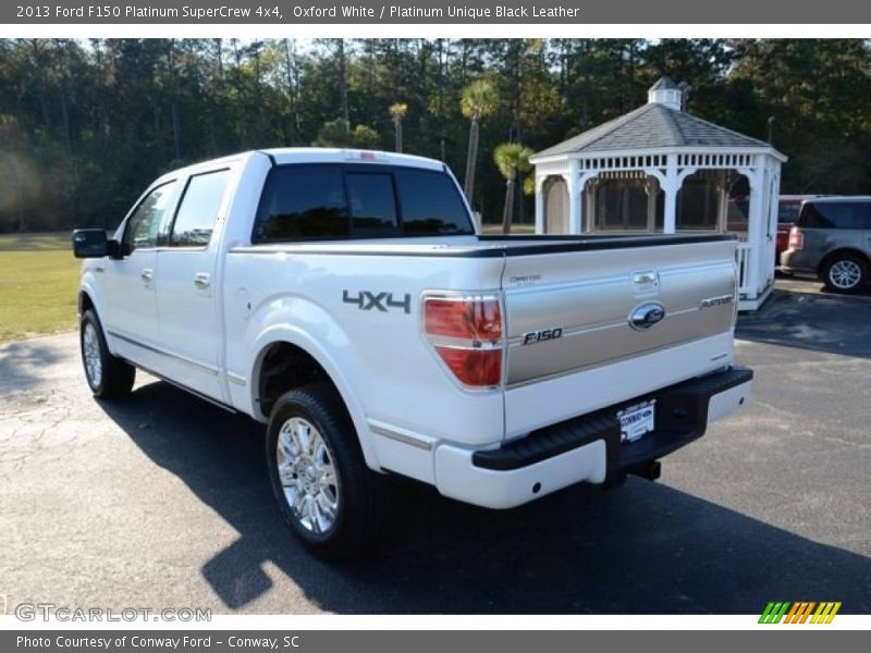 Oxford White / Platinum Unique Black Leather 2013 Ford F150 Platinum SuperCrew 4x4