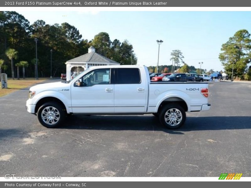 Oxford White / Platinum Unique Black Leather 2013 Ford F150 Platinum SuperCrew 4x4