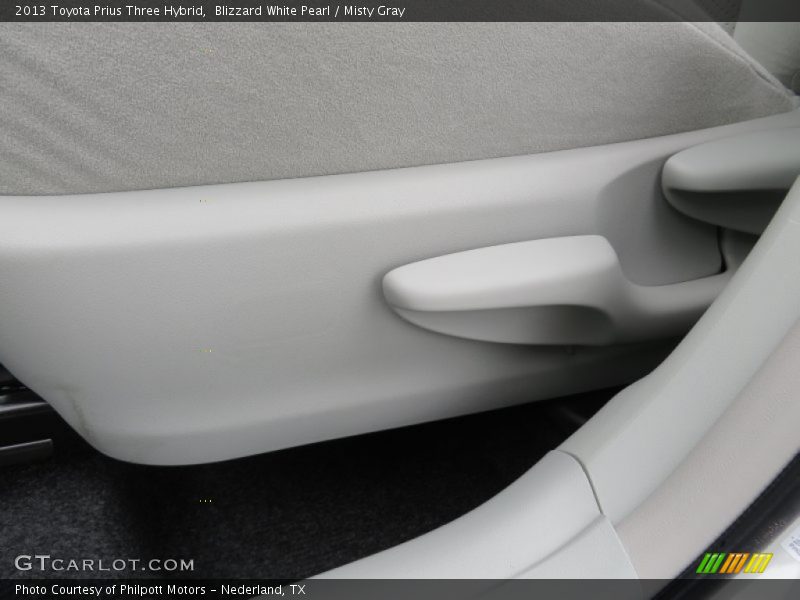 Blizzard White Pearl / Misty Gray 2013 Toyota Prius Three Hybrid