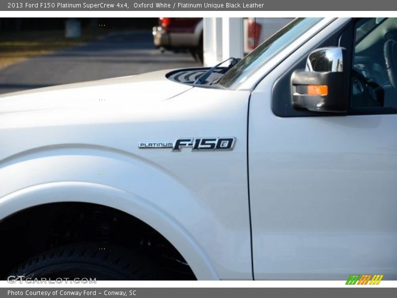 Oxford White / Platinum Unique Black Leather 2013 Ford F150 Platinum SuperCrew 4x4