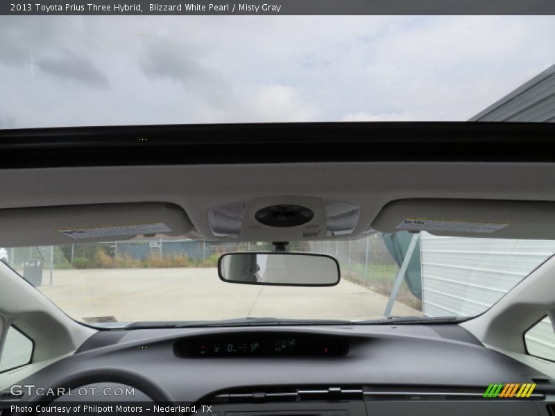 Blizzard White Pearl / Misty Gray 2013 Toyota Prius Three Hybrid