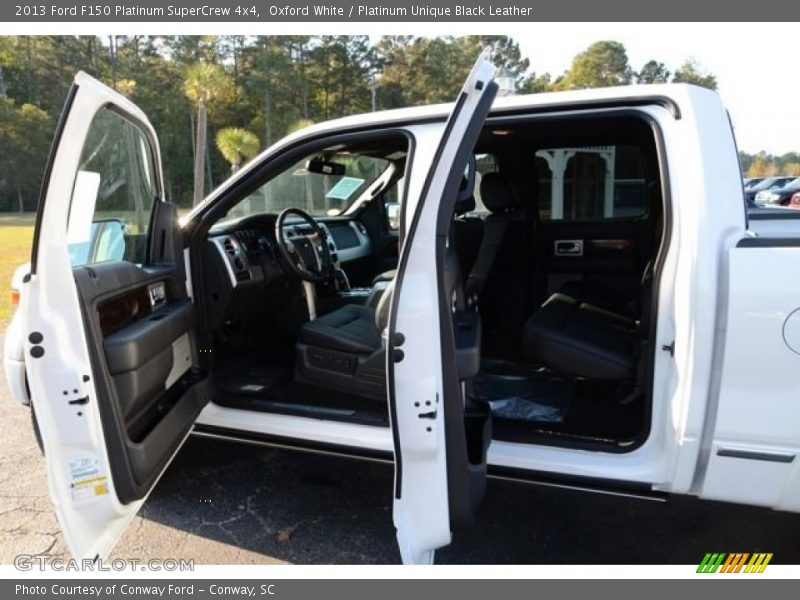 Oxford White / Platinum Unique Black Leather 2013 Ford F150 Platinum SuperCrew 4x4