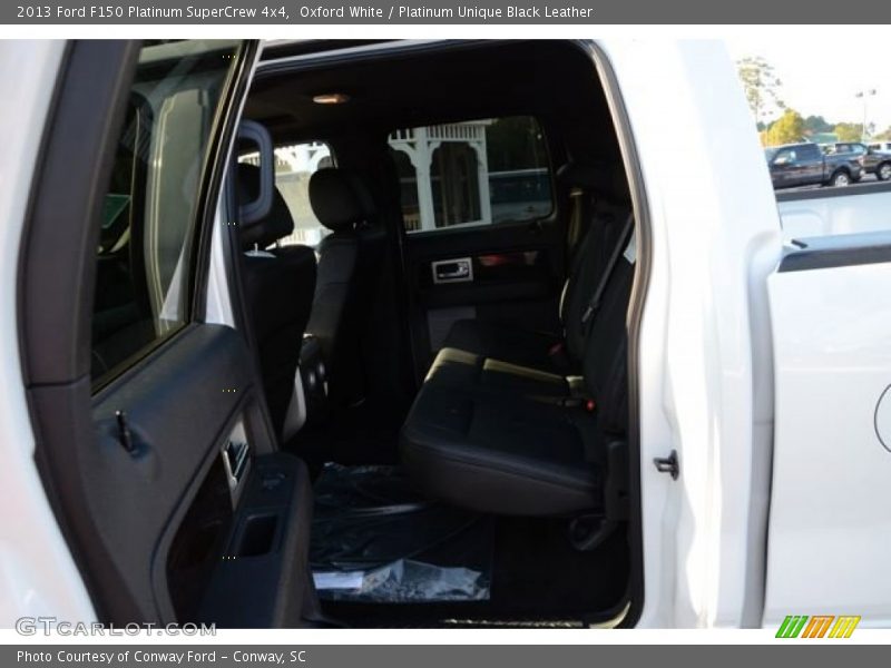 Oxford White / Platinum Unique Black Leather 2013 Ford F150 Platinum SuperCrew 4x4