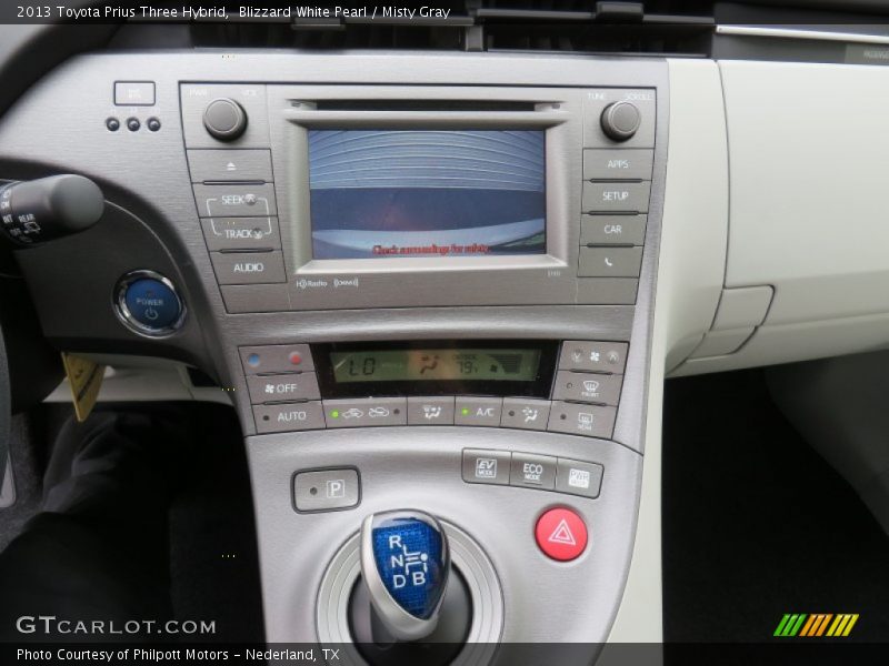 Blizzard White Pearl / Misty Gray 2013 Toyota Prius Three Hybrid