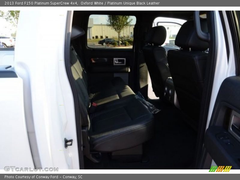 Oxford White / Platinum Unique Black Leather 2013 Ford F150 Platinum SuperCrew 4x4