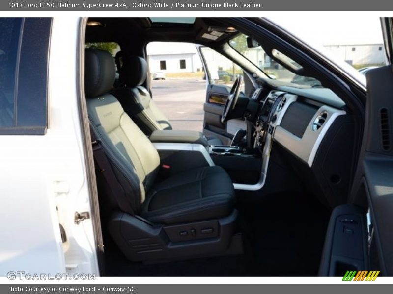 Oxford White / Platinum Unique Black Leather 2013 Ford F150 Platinum SuperCrew 4x4