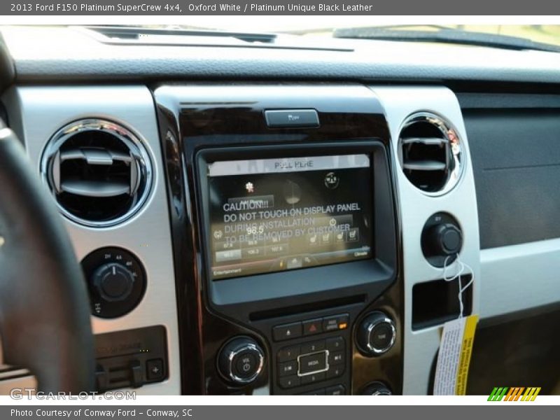 Oxford White / Platinum Unique Black Leather 2013 Ford F150 Platinum SuperCrew 4x4