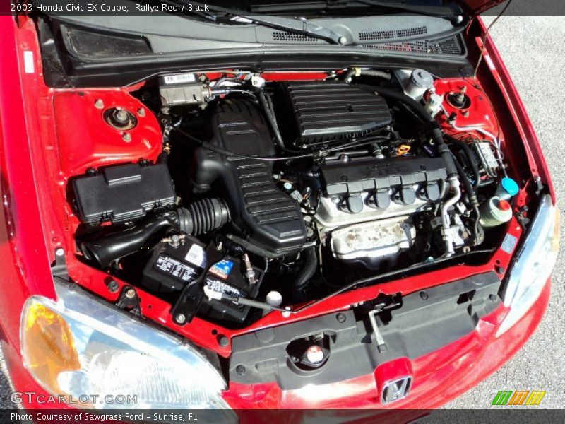 Rallye Red / Black 2003 Honda Civic EX Coupe