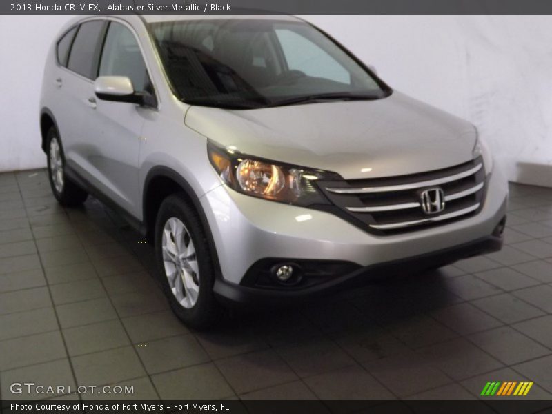 Alabaster Silver Metallic / Black 2013 Honda CR-V EX