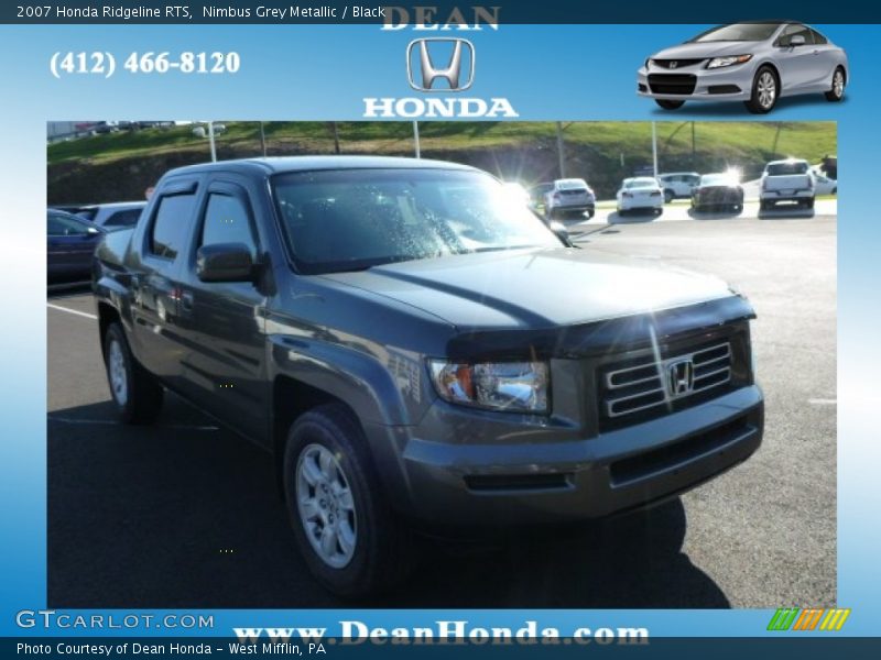 Nimbus Grey Metallic / Black 2007 Honda Ridgeline RTS