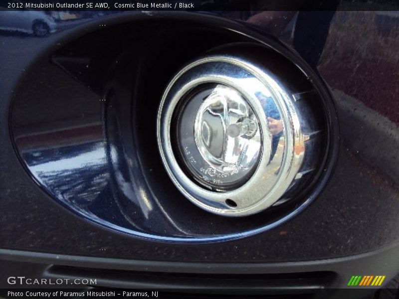 Cosmic Blue Metallic / Black 2012 Mitsubishi Outlander SE AWD