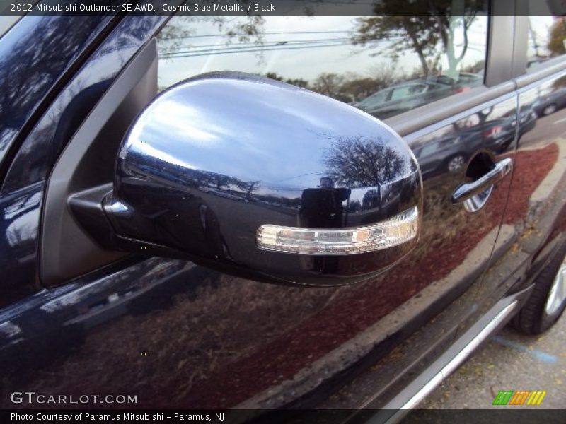 Cosmic Blue Metallic / Black 2012 Mitsubishi Outlander SE AWD