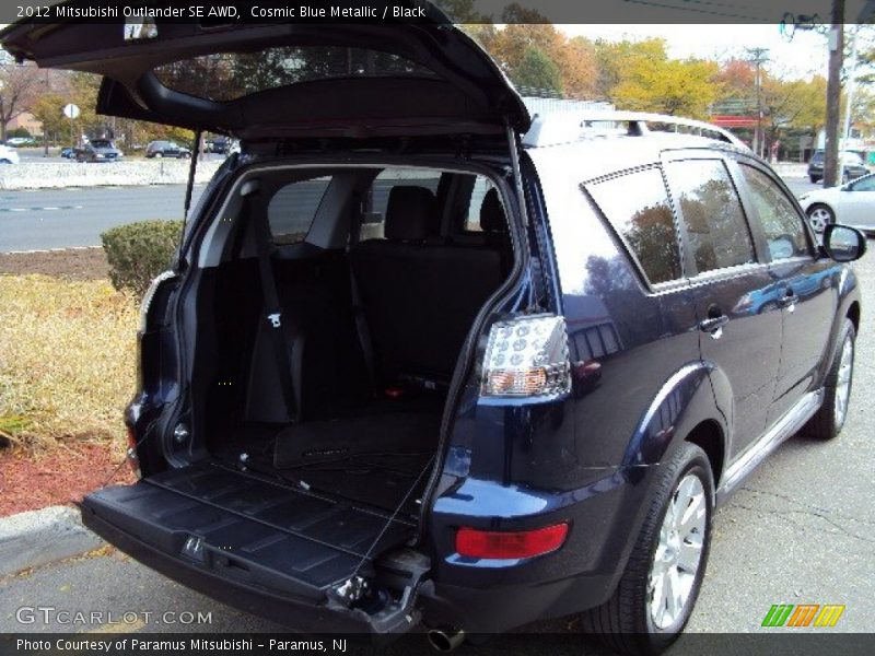 Cosmic Blue Metallic / Black 2012 Mitsubishi Outlander SE AWD