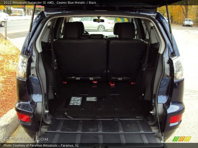 Cosmic Blue Metallic / Black 2012 Mitsubishi Outlander SE AWD