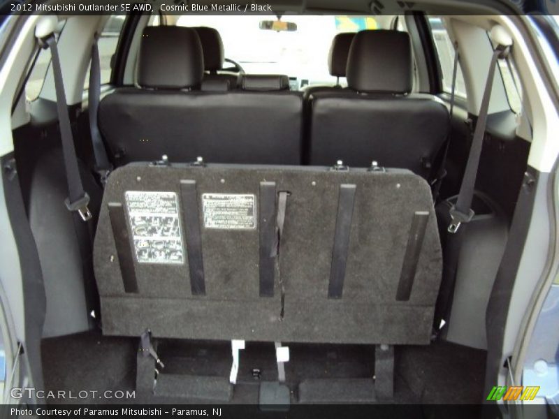 Cosmic Blue Metallic / Black 2012 Mitsubishi Outlander SE AWD