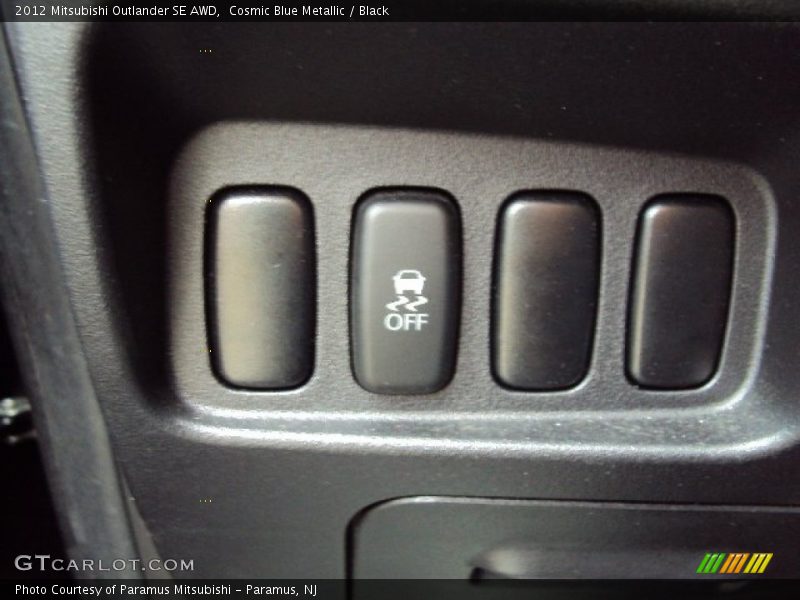 Cosmic Blue Metallic / Black 2012 Mitsubishi Outlander SE AWD