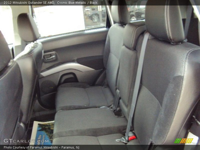 Cosmic Blue Metallic / Black 2012 Mitsubishi Outlander SE AWD