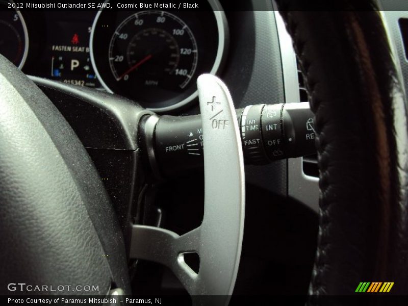 Cosmic Blue Metallic / Black 2012 Mitsubishi Outlander SE AWD