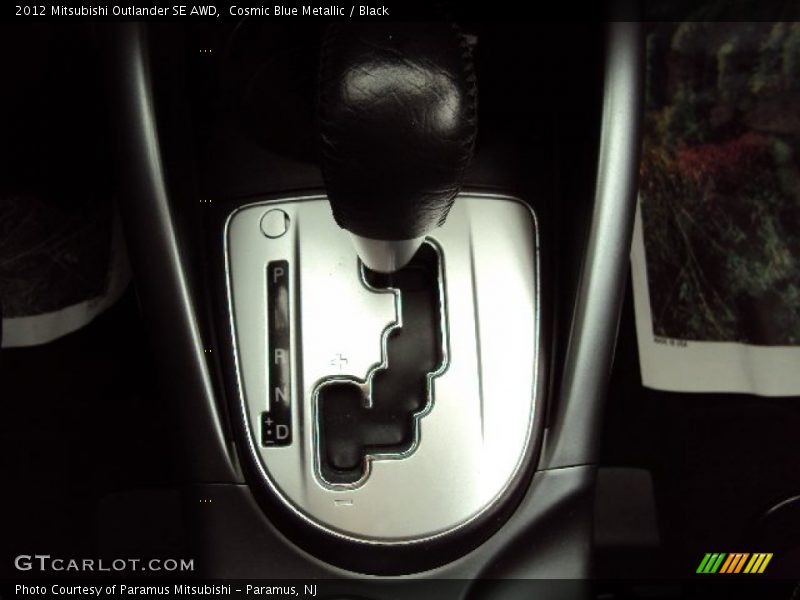 Cosmic Blue Metallic / Black 2012 Mitsubishi Outlander SE AWD