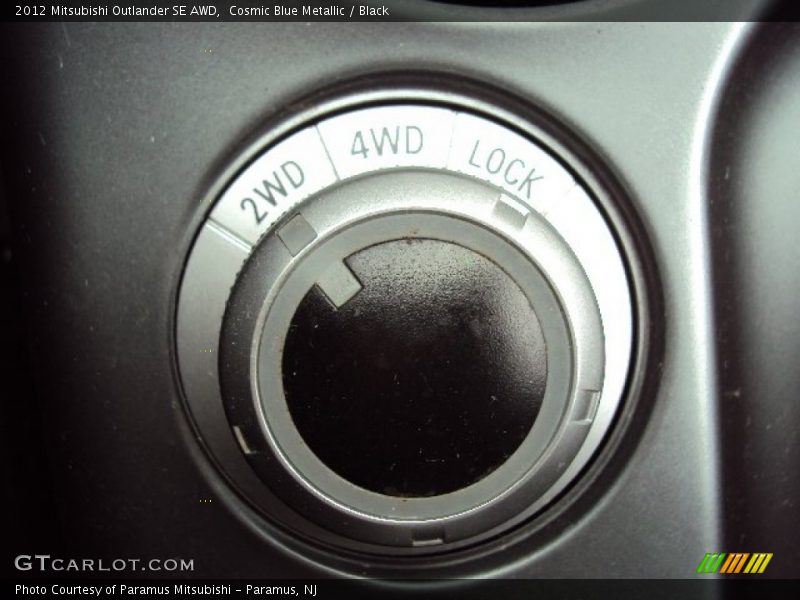 Cosmic Blue Metallic / Black 2012 Mitsubishi Outlander SE AWD