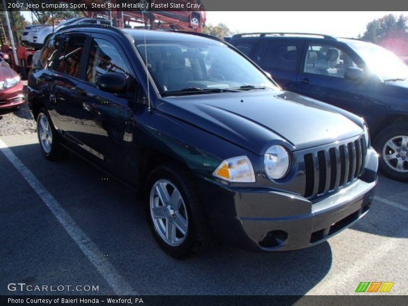 Steel Blue Metallic / Pastel Slate Gray 2007 Jeep Compass Sport